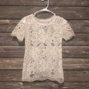 Lace short-sleeve blouse!